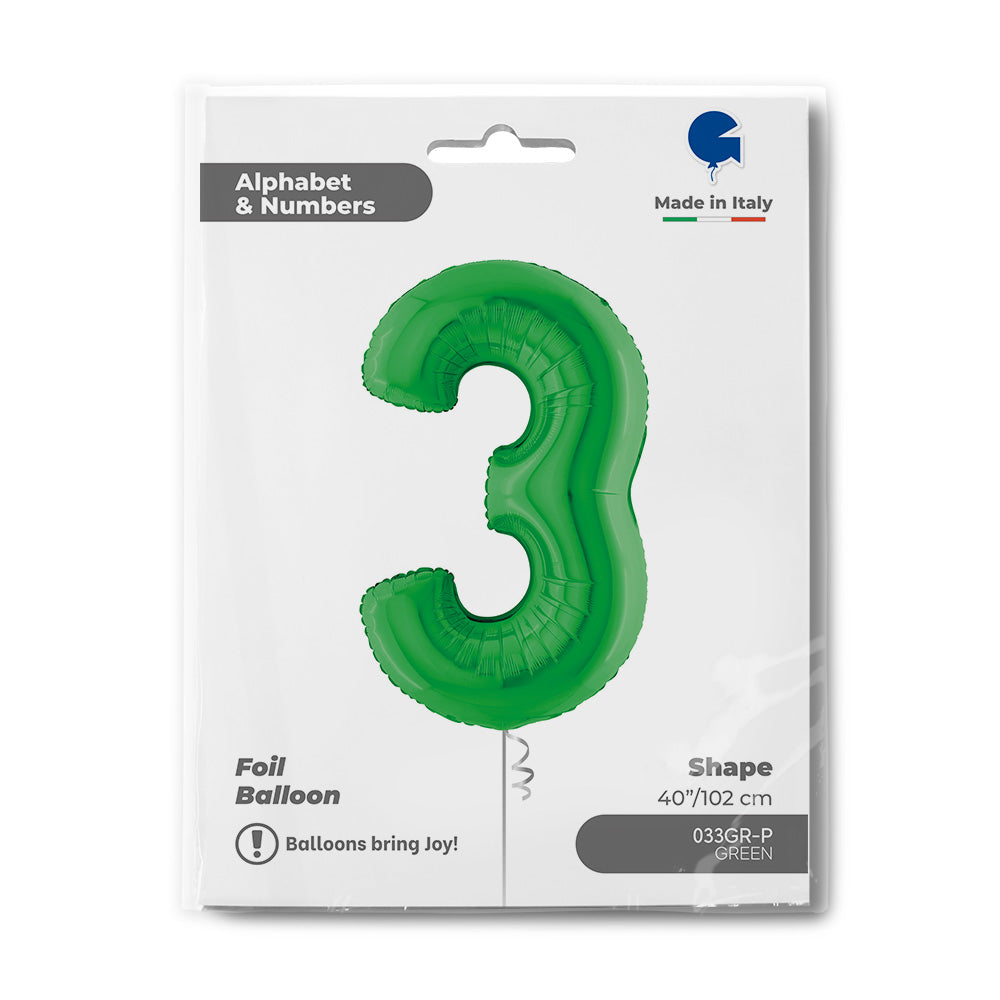 34" Large Green Number