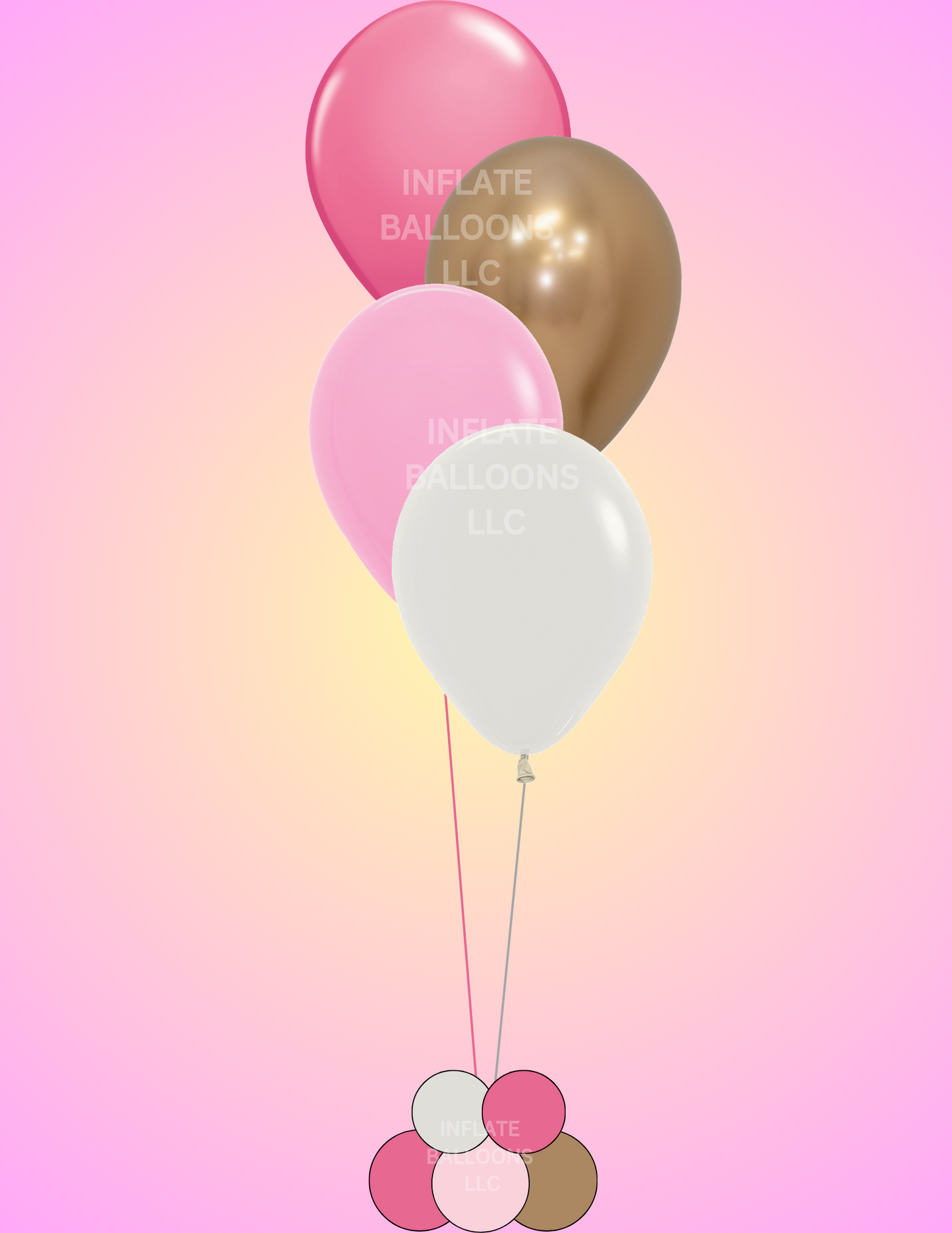 Pink, Gold, Cream - Latex Bunch