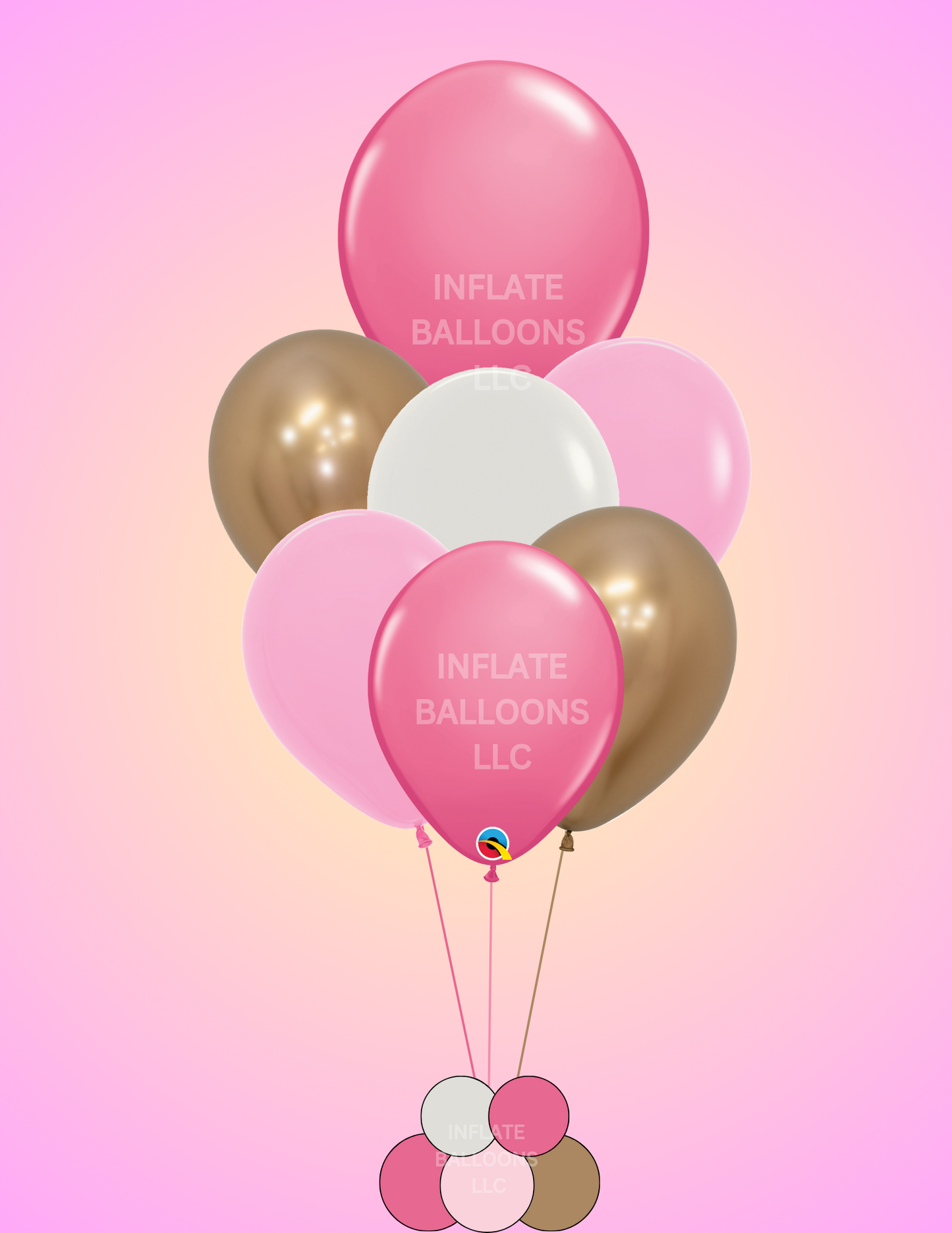 Pink, Gold, Cream - Latex Bunch