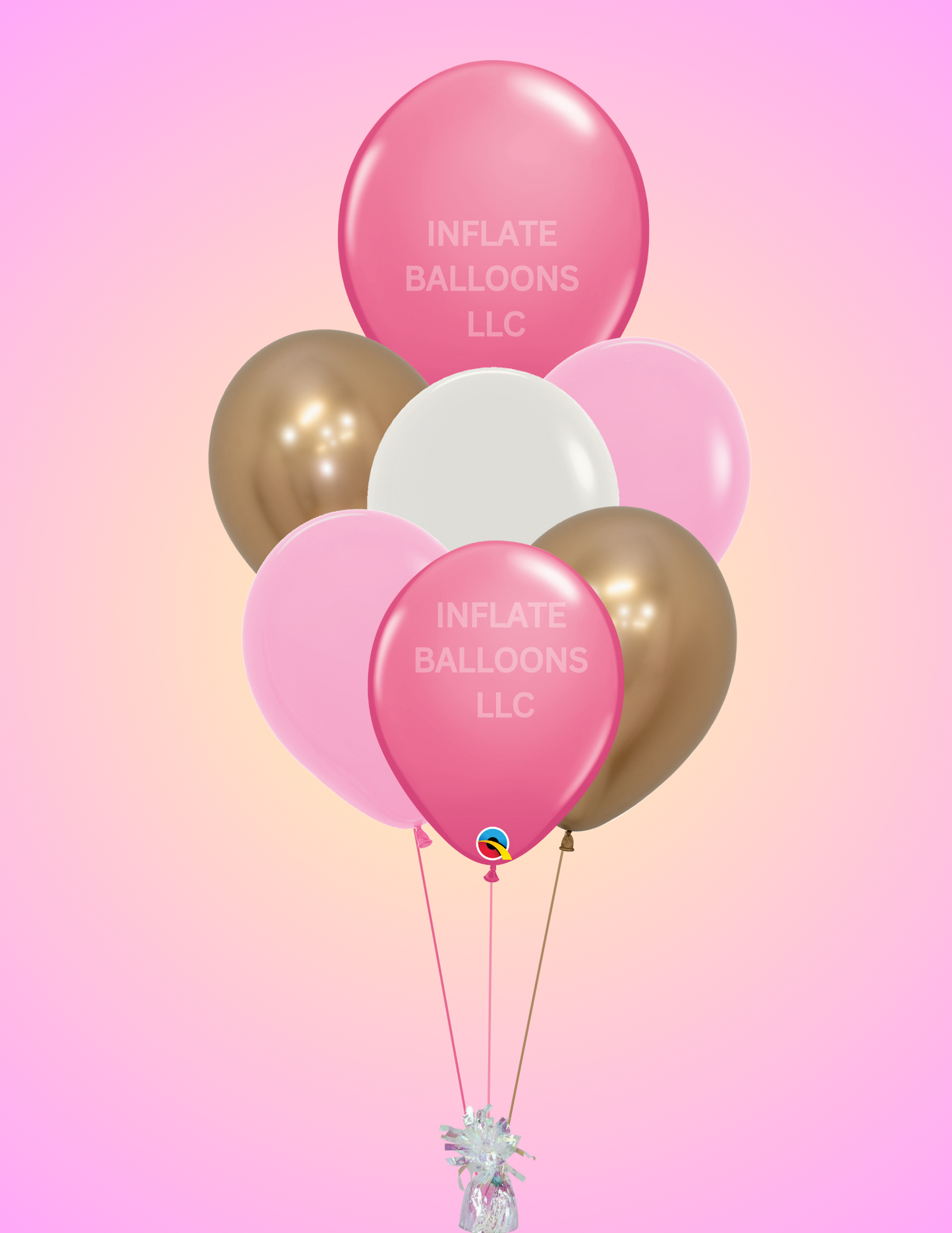 Pink, Gold, Cream - Latex Bunch