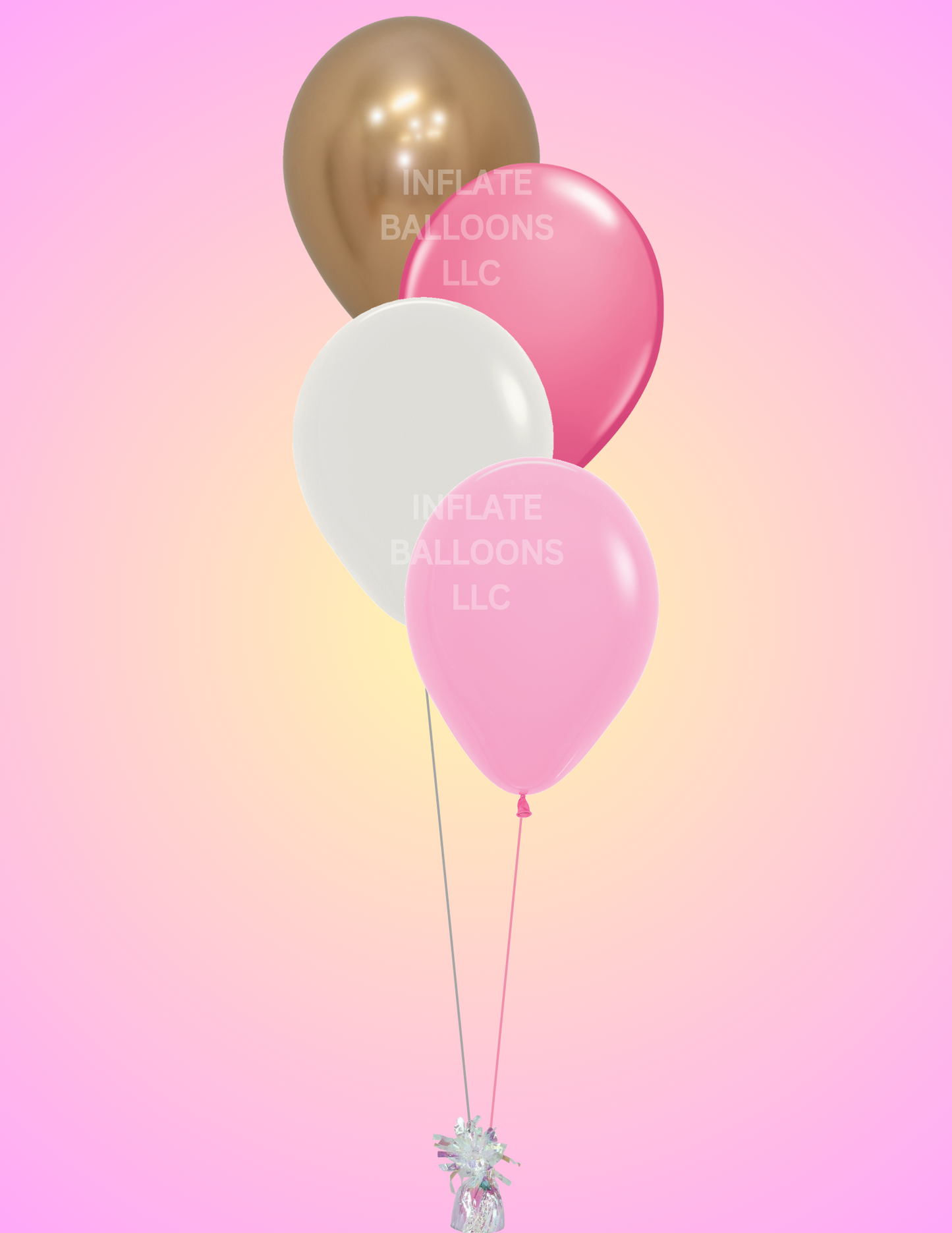 Pink, Gold, Cream - Latex Bunch