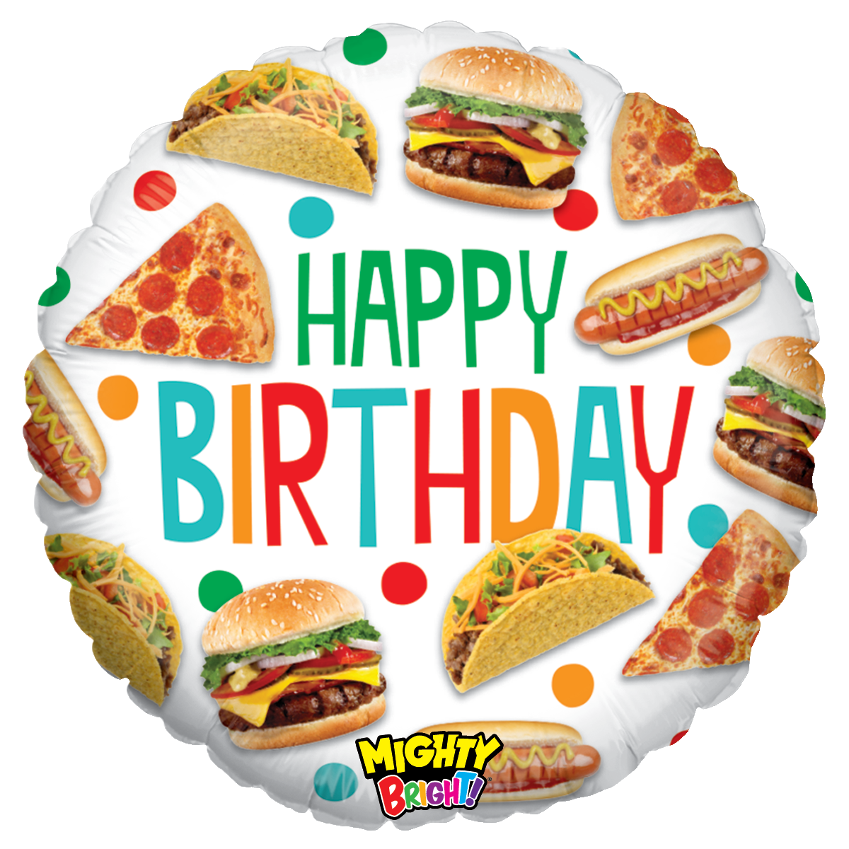 21" Happy Birthday Mighty Food Balloon