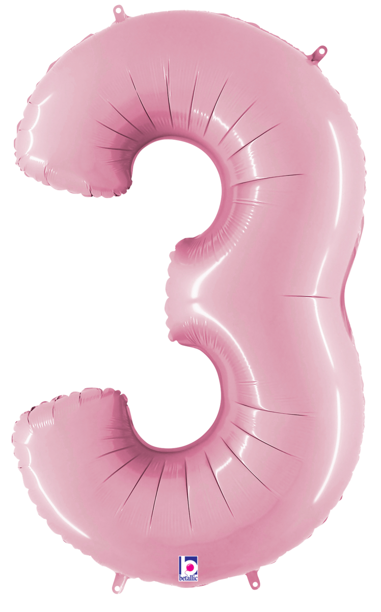 Large Pastel Pink Numbers