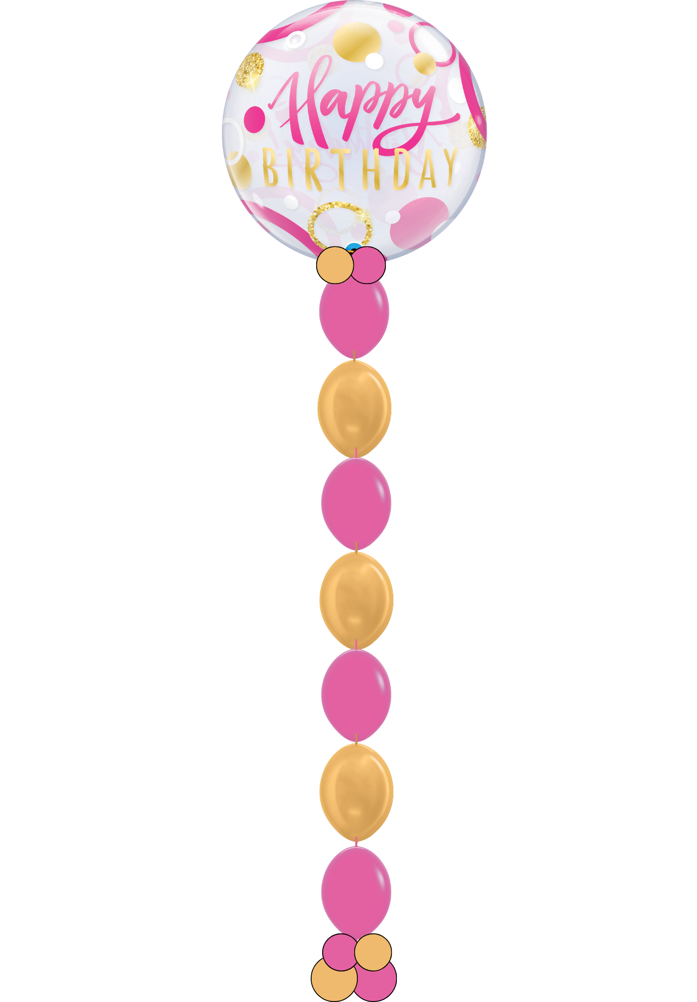 Birthday Bubble w/ bead chain