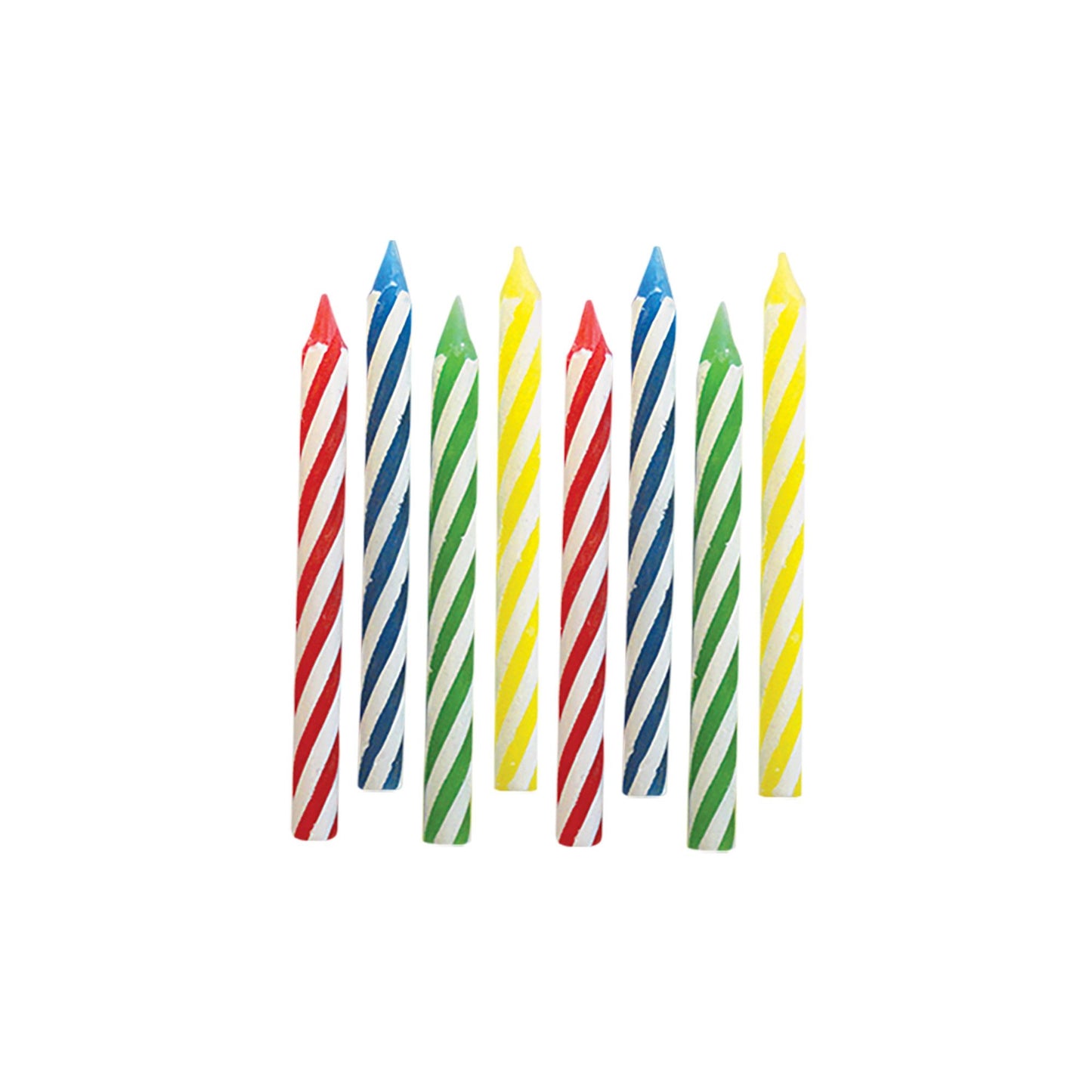 Spiral Birthday Candle - Primary - 24 Count