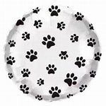 18" Paw Prints - Round Mylar Balloon