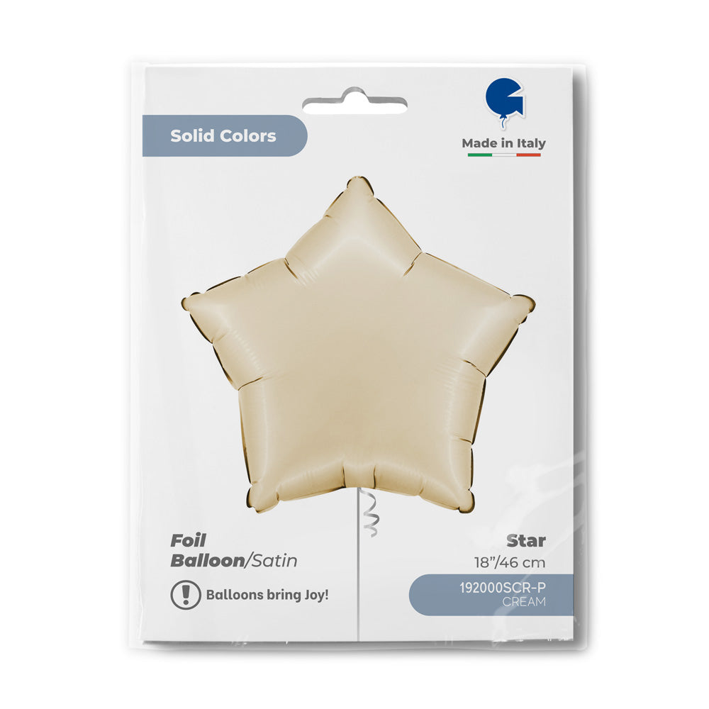 17" Cream Satin Luxe Star