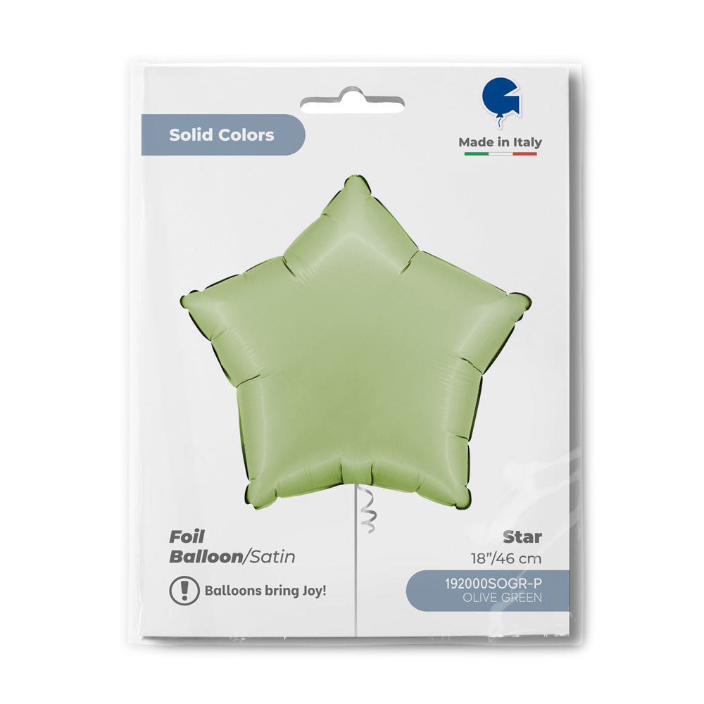 17" Olive Satin Luxe Star