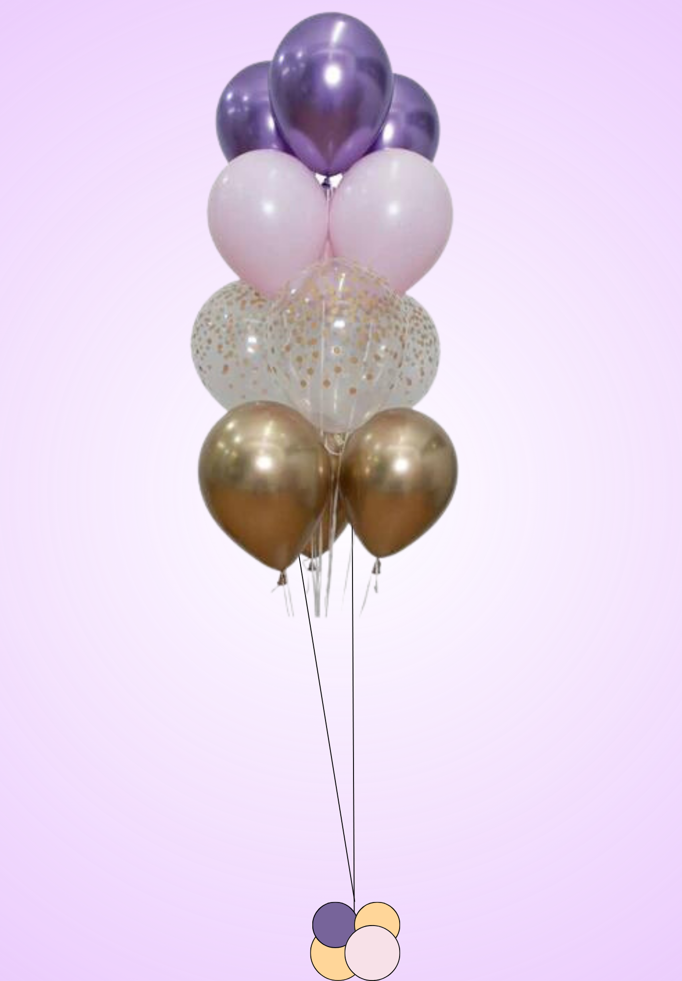 Shimmer Burst - Latex Bouquet