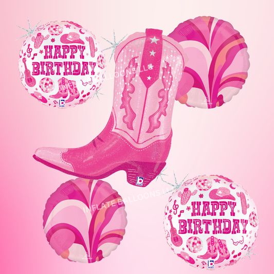 Birthday Cowgirl - Foil Balloon Bouquet