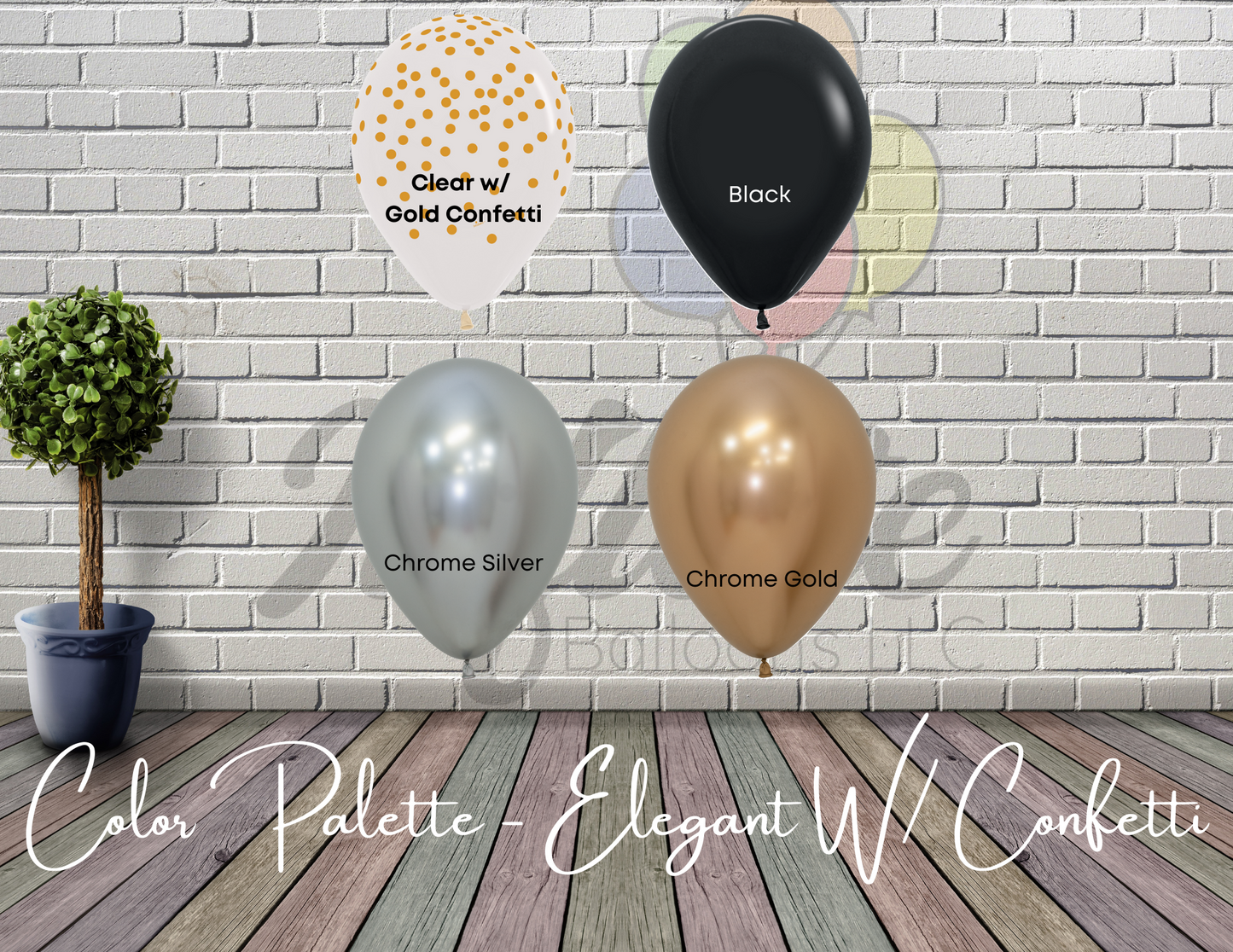 Grab & Go Garland - Elegant W/ Confetti