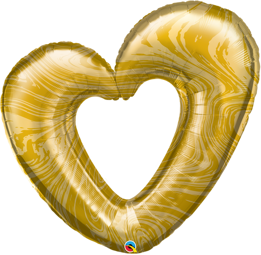 Open Heart Gold Marble - SuperShape