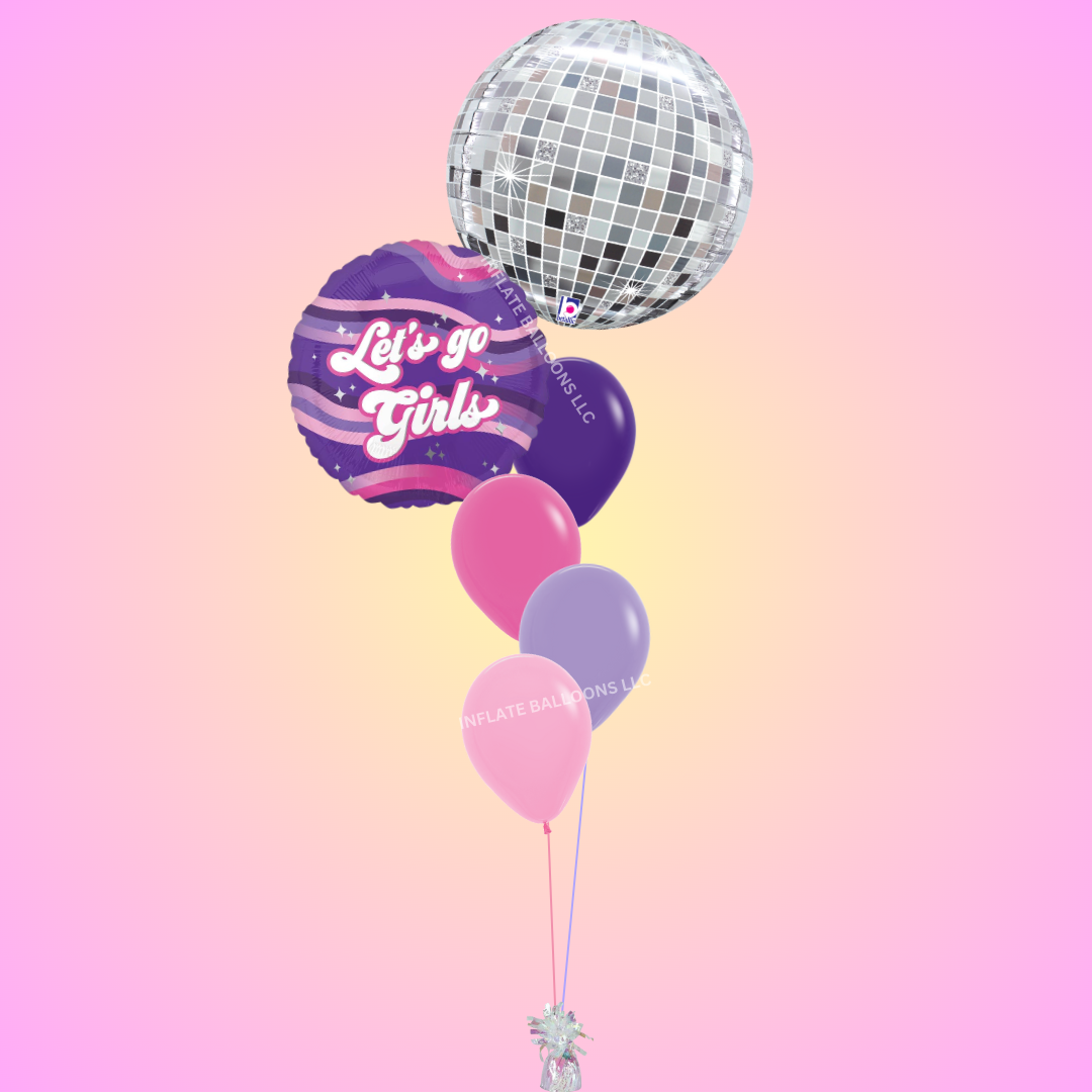 Let's Go Girls + Disco - Foil & Latex Bouquet