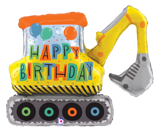 Birthday Construction Excavator - SuperShape