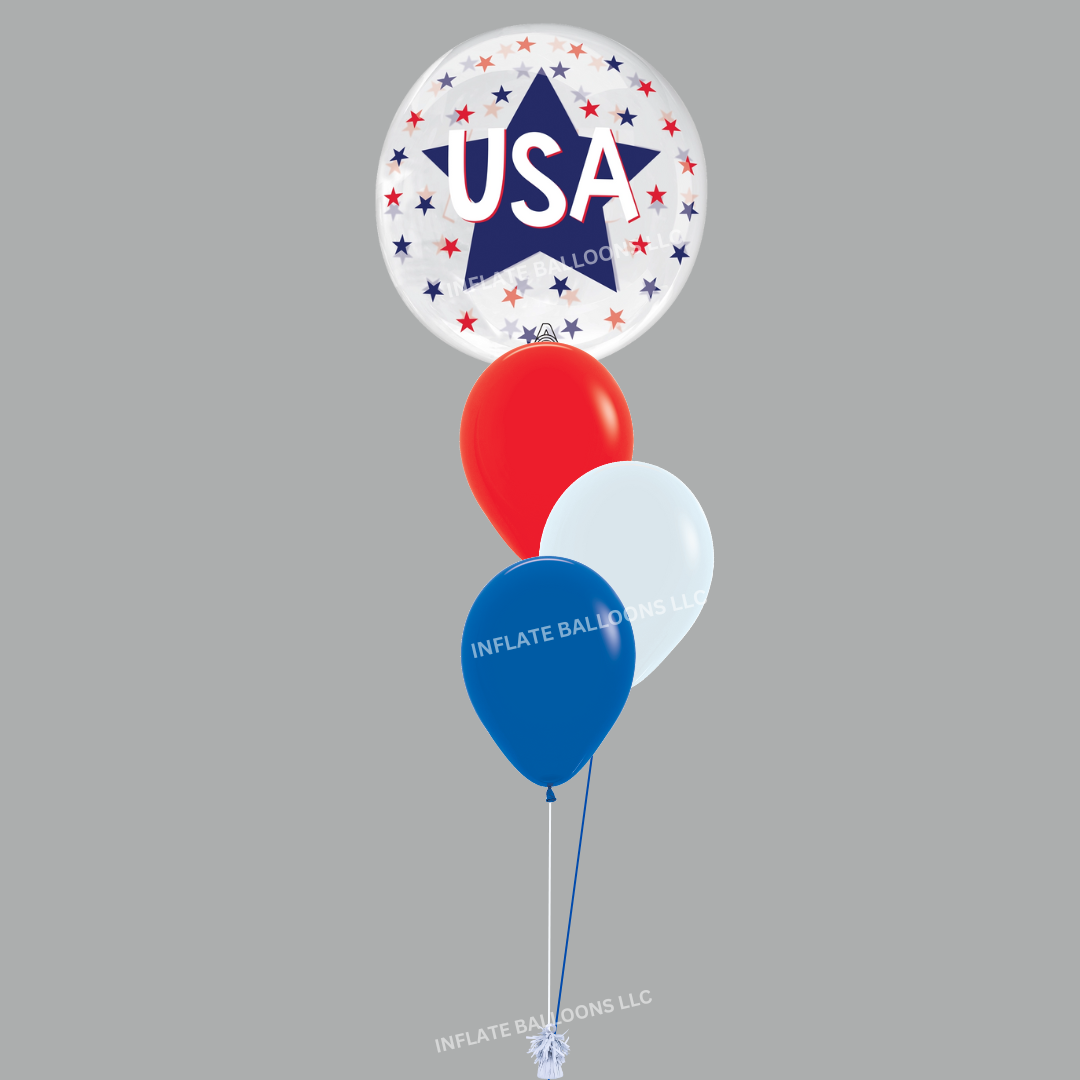 USA Bubble - Balloon Bouquet Bundle
