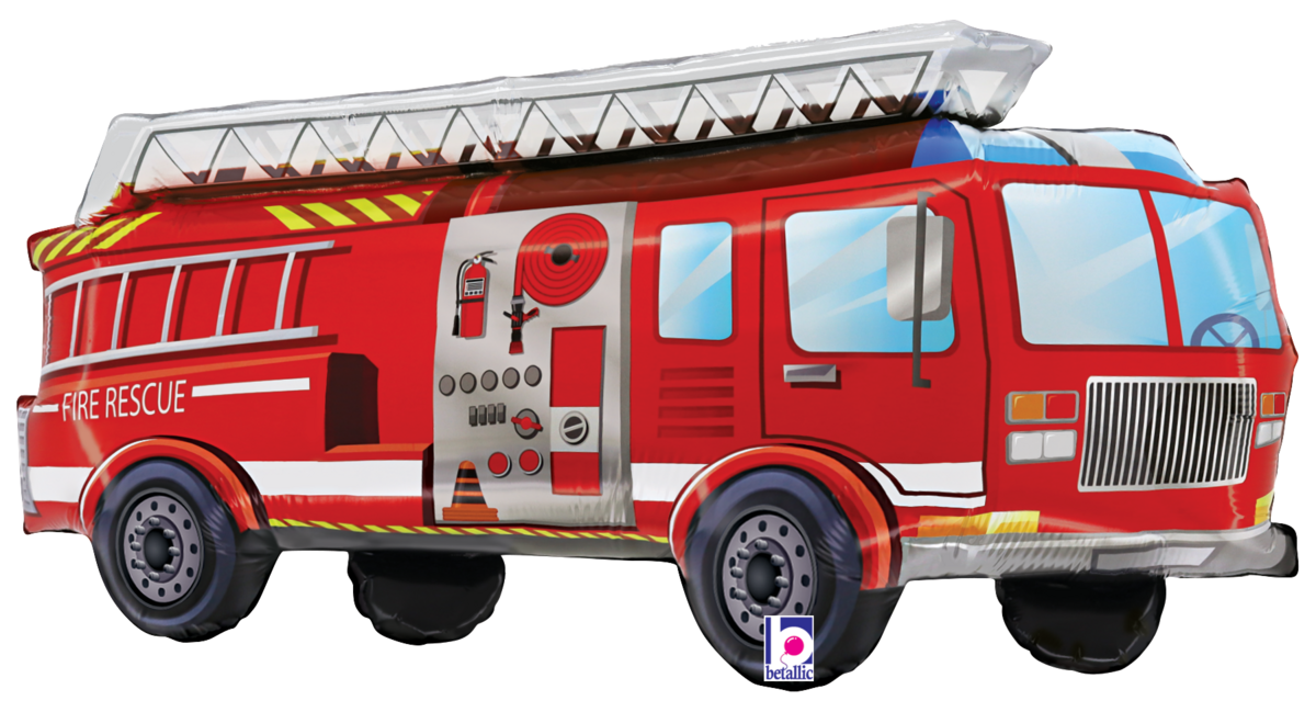 Fire Truck Foil Bouquet Bundle