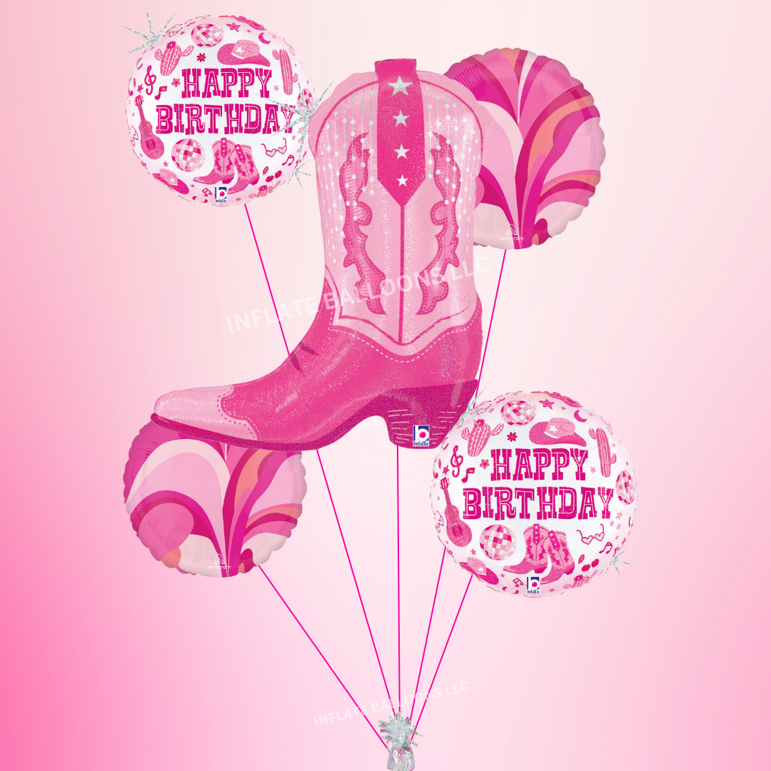 Birthday Cowgirl - Foil Balloon Bouquet