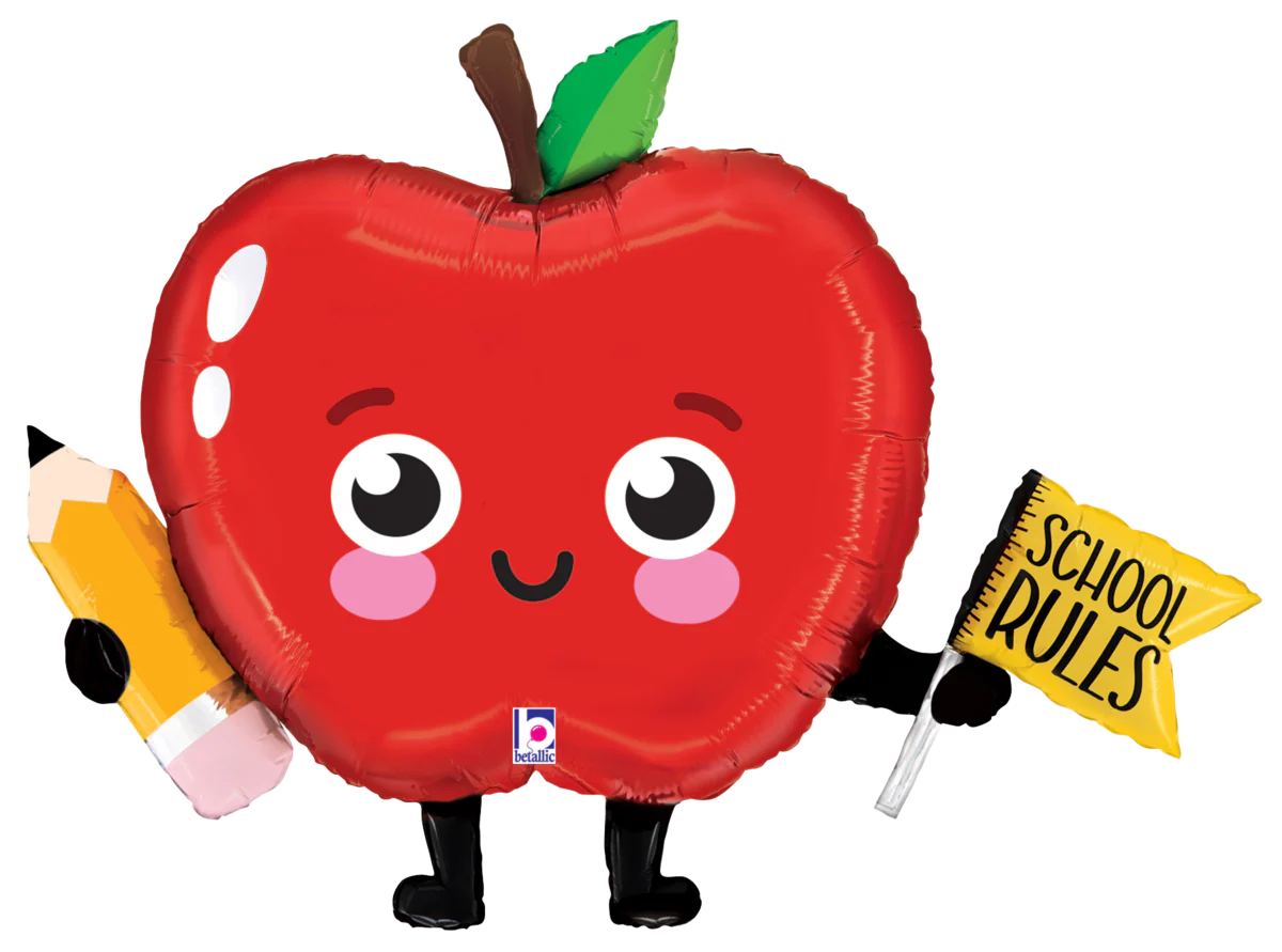 31" School Rules Apple & Pencil