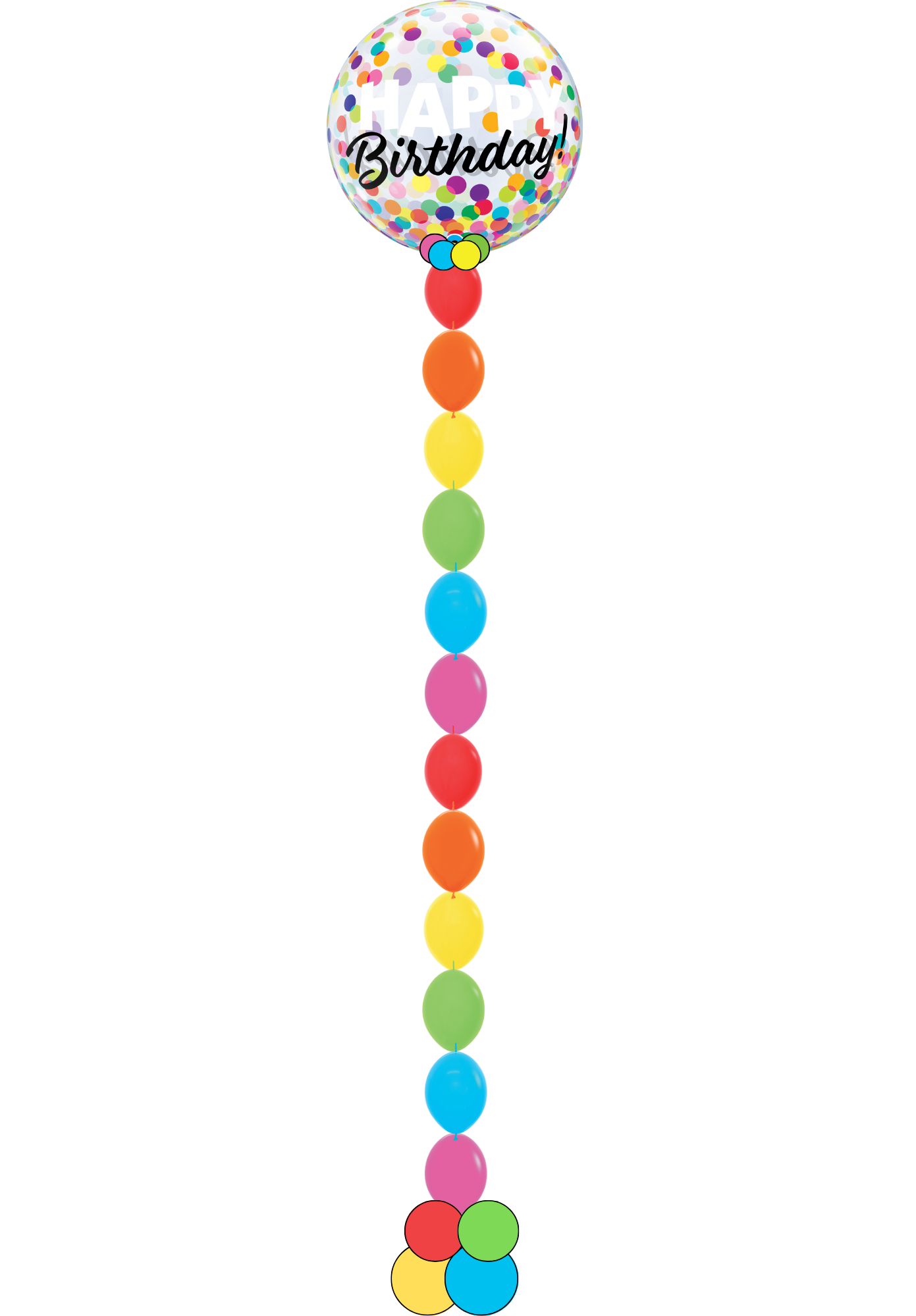 Birthday Bubble w/ bead chain