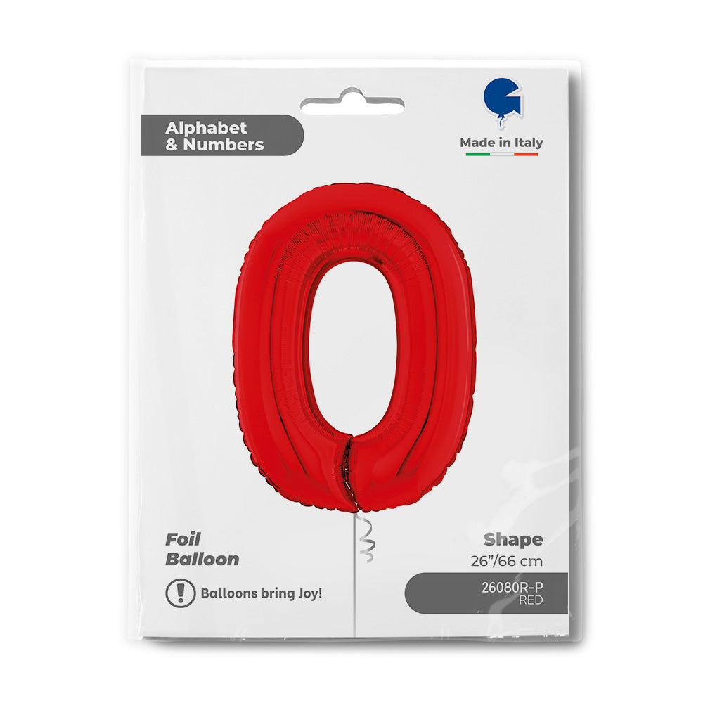 26" Midsize Red Numbers