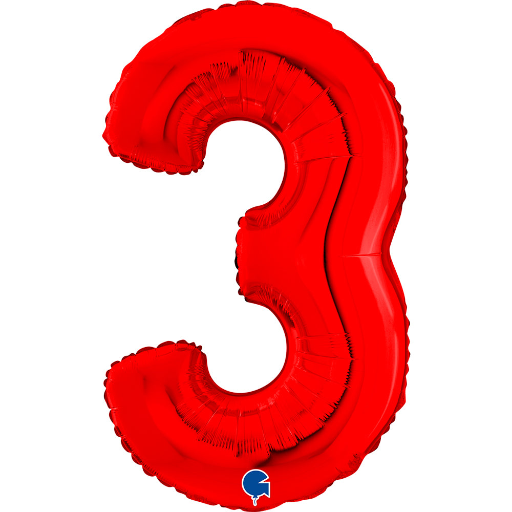 26" Midsize Red Numbers