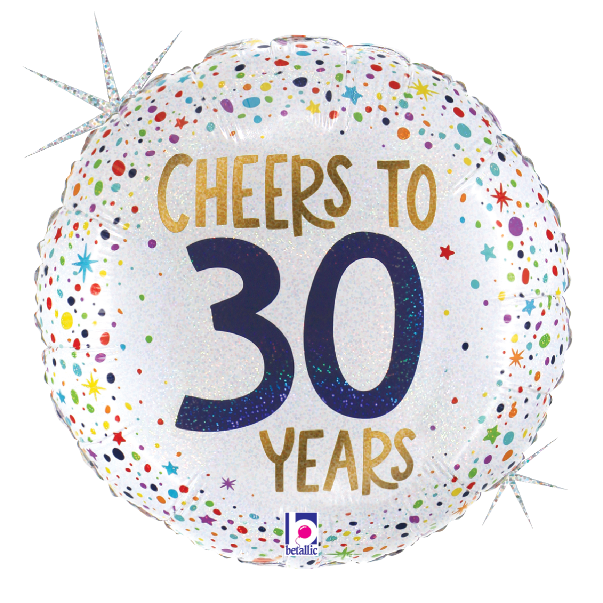 18" Cheers to 30 Years Foil Balloon