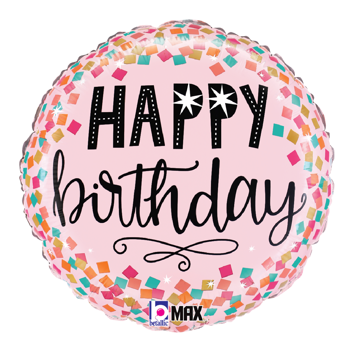 Happy Birthday - Pink Confetti