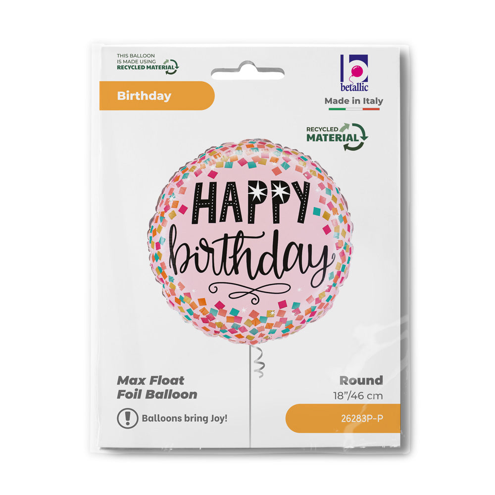 Happy Birthday - Pink Confetti