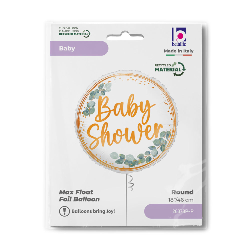 18" Baby Shower Eucalyptus Foil Balloon