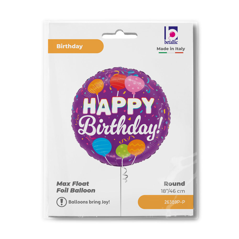 18" Happy Birthday Candle Pops Balloon