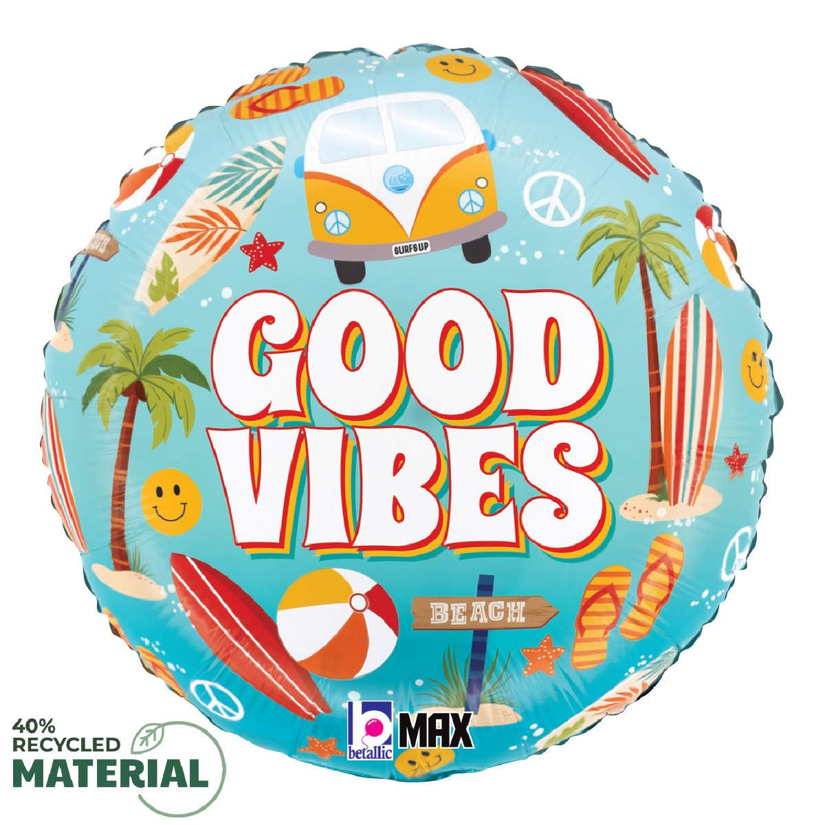 18" Good Vibes Foil Balloon