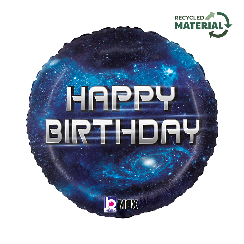 18" Happy Birthday Galaxy Foil Balloon