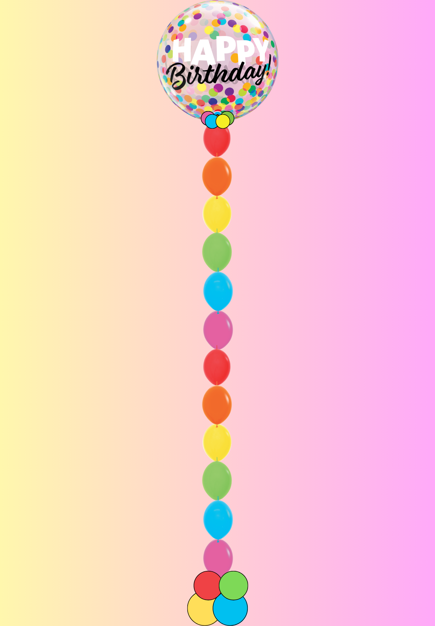 Birthday Bubble w/ bead chain