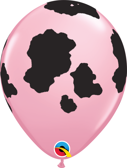 11" Latex - Pink Cow Print