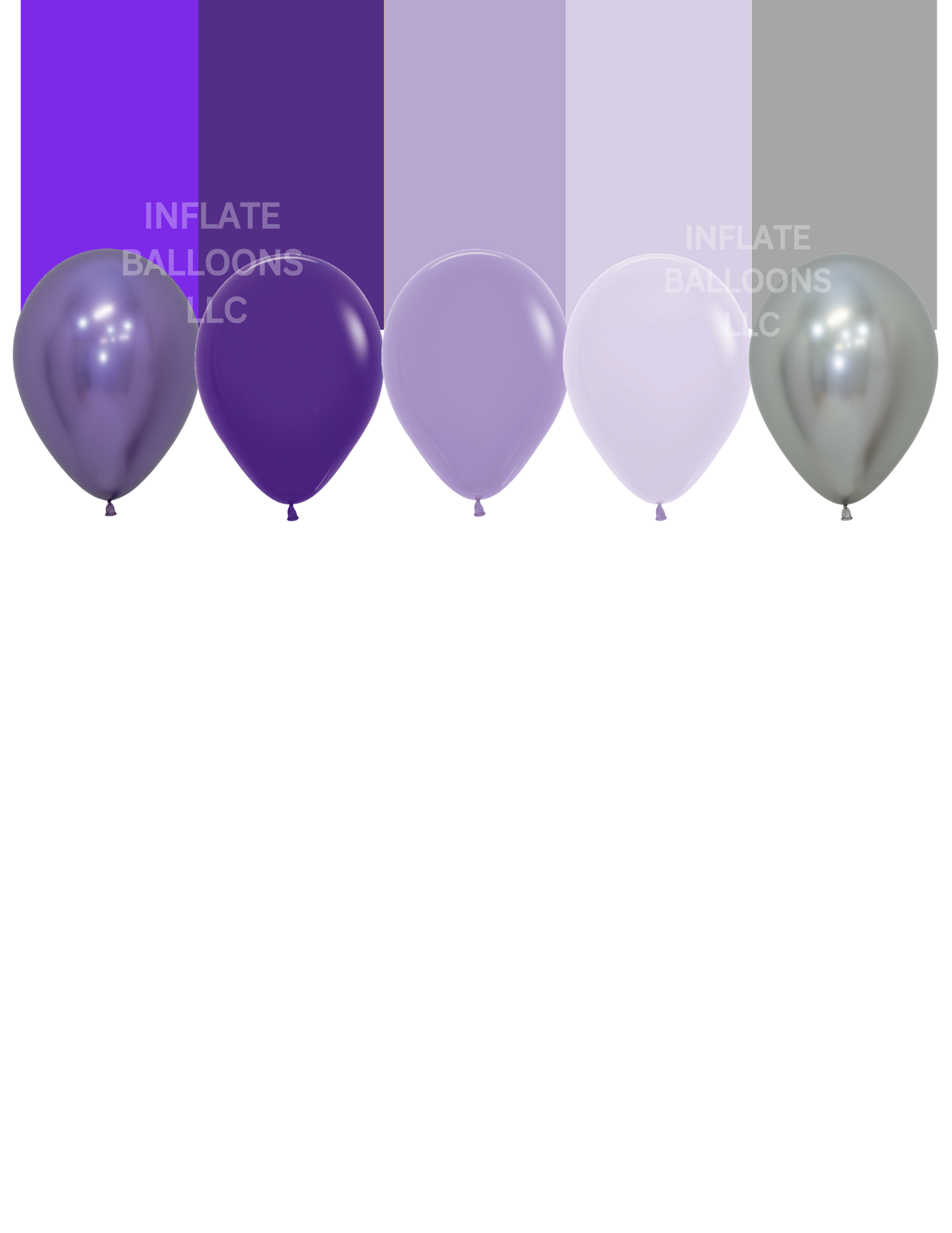 Purples + Silver - Latex Bunch