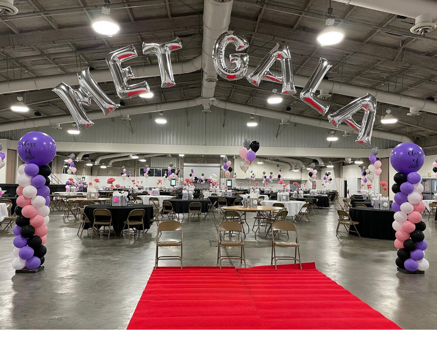 2 Columns + Helium Letter Arch