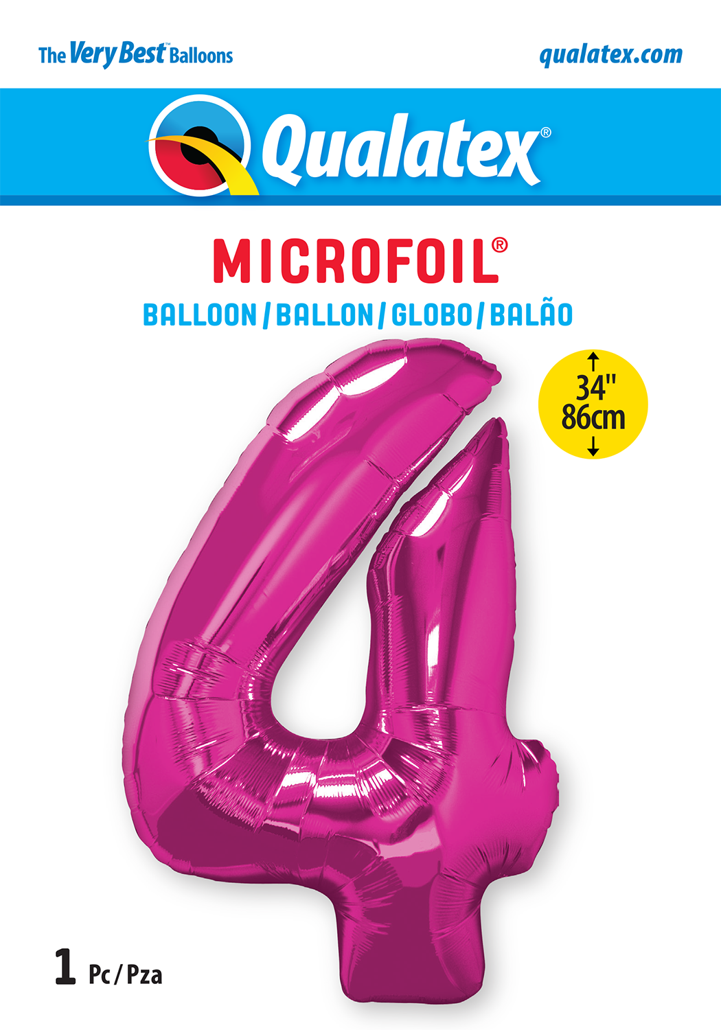 34" Large Magenta Numbers - Qualatex (Discontinued)