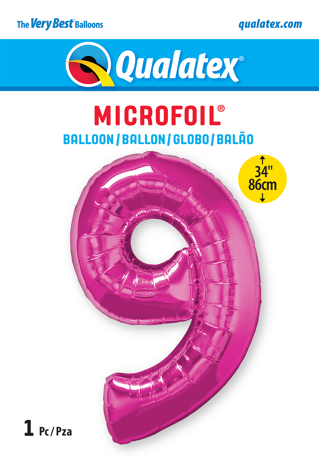 34" Large Magenta Numbers - Qualatex (Discontinued)