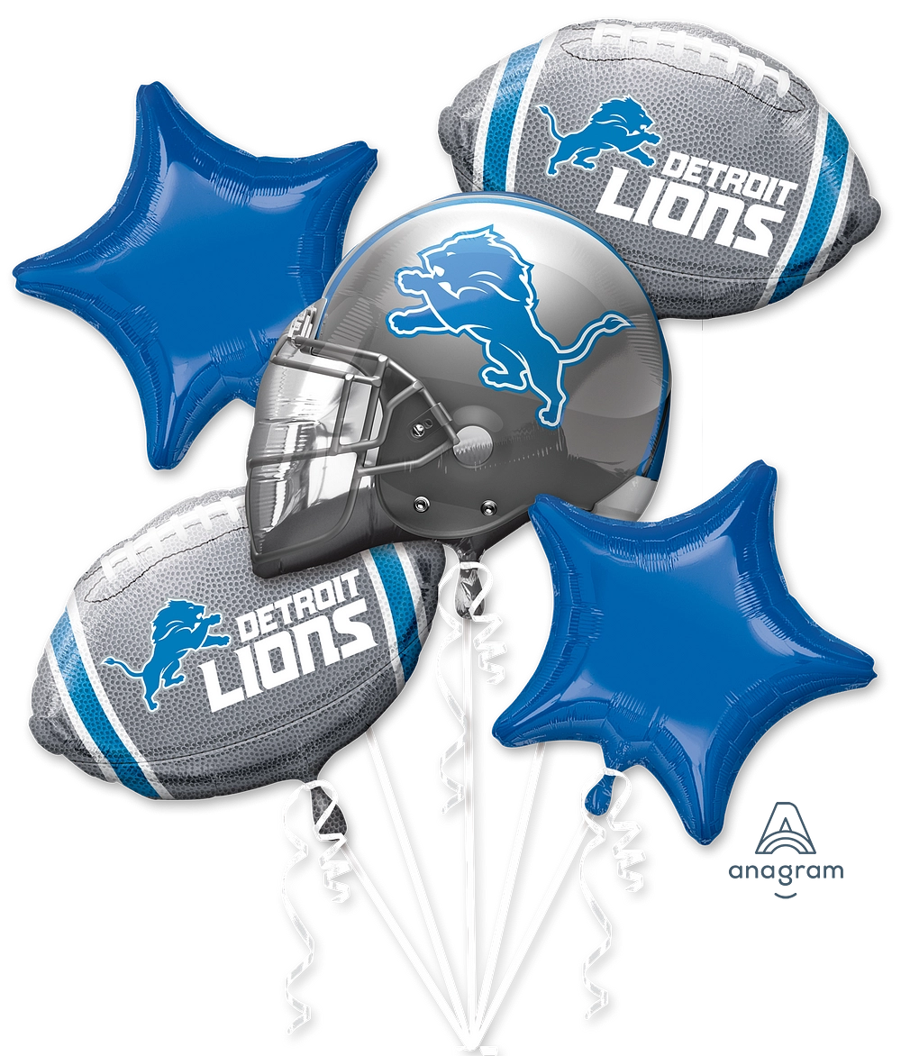 Detroit Lions Foil Balloon Bouquet Bundle