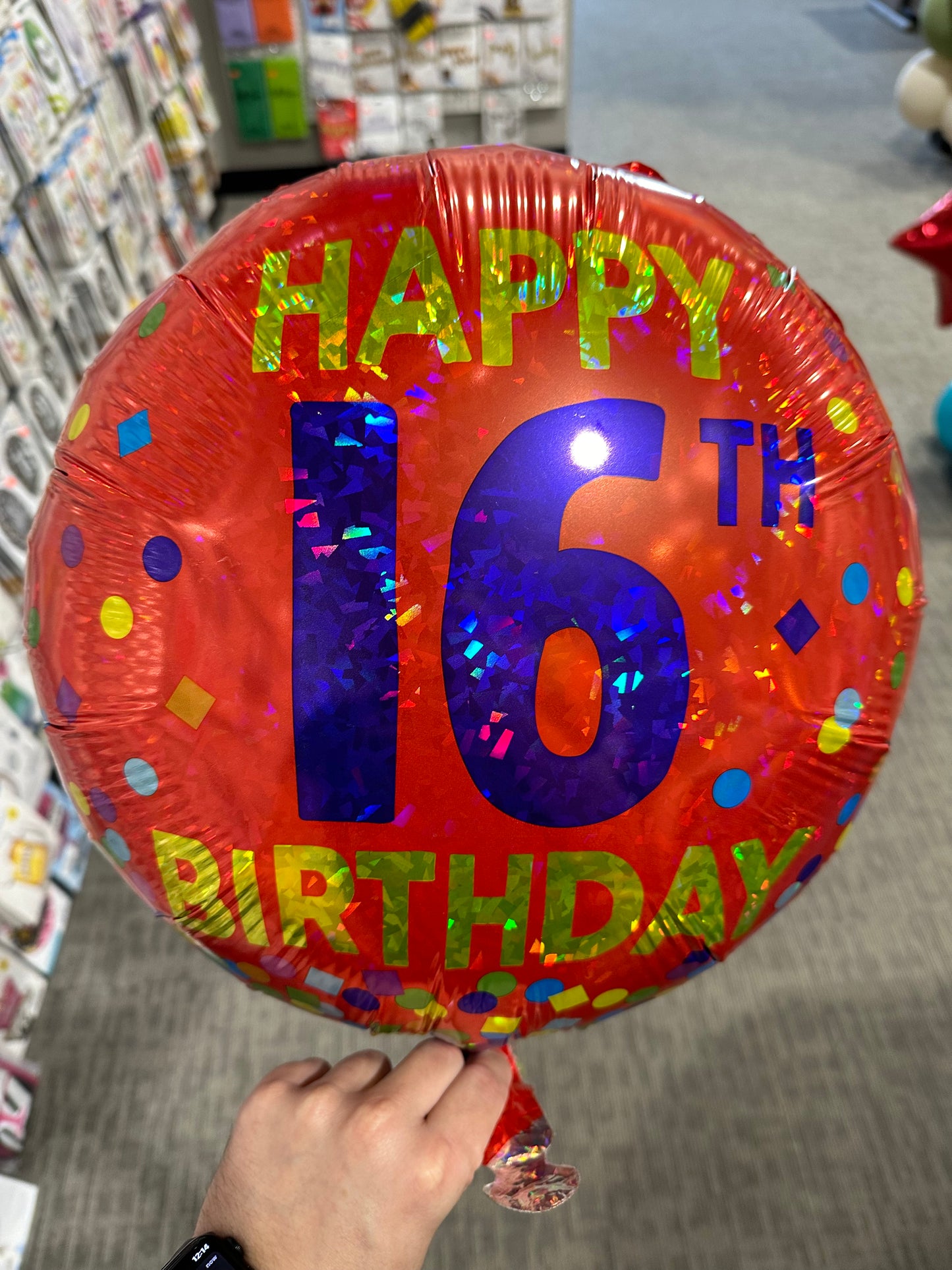 Happy Birthday - Red 16 Confetti