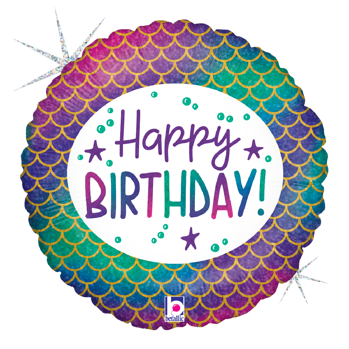 Happy Birthday - Glitter Mermaid