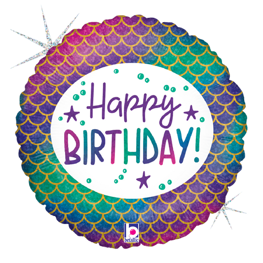 Happy Birthday - Glitter Mermaid