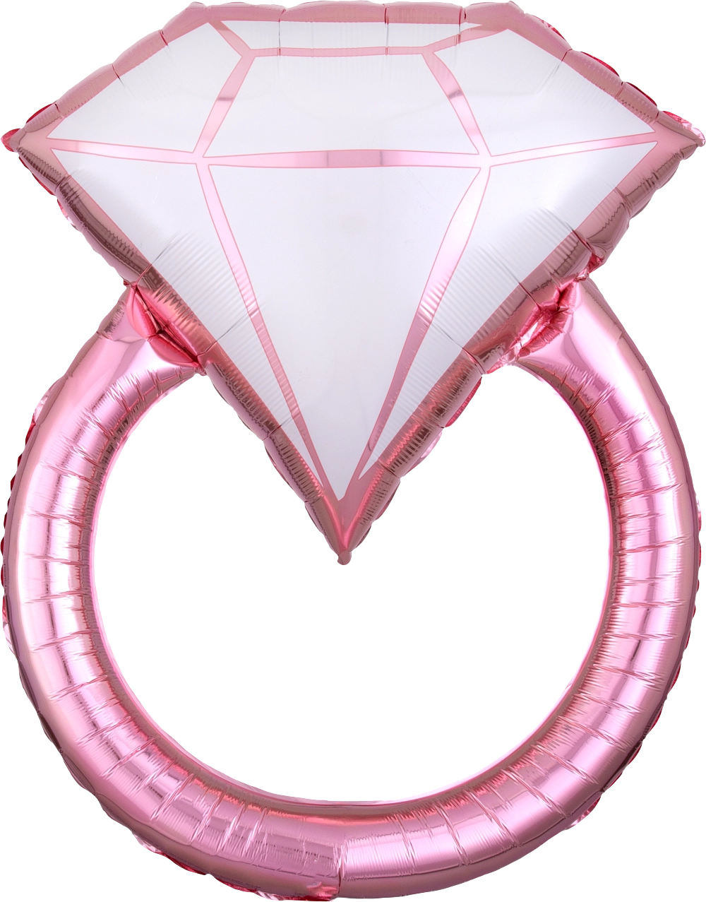30" Blush Diamond Wedding Ring SuperShape Foil Balloon