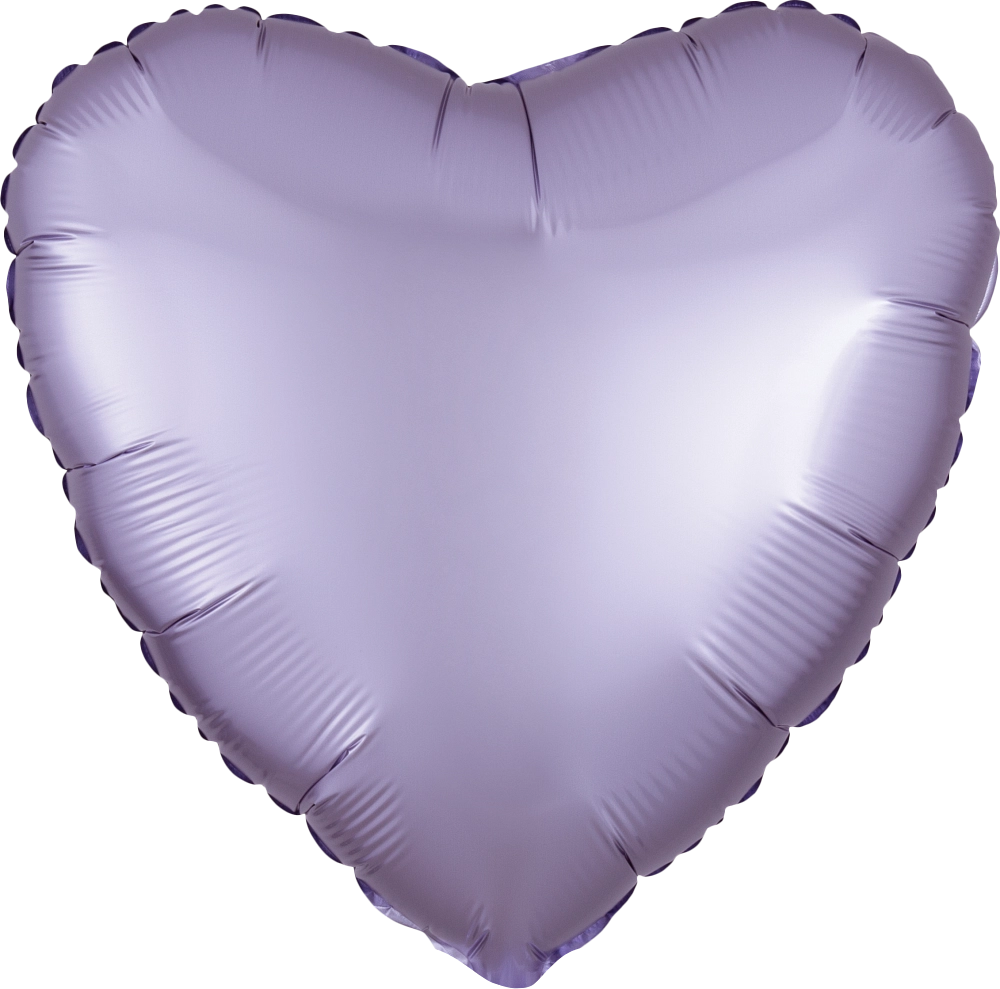 17" Pastel Lilac Satin Luxe Heart Foil