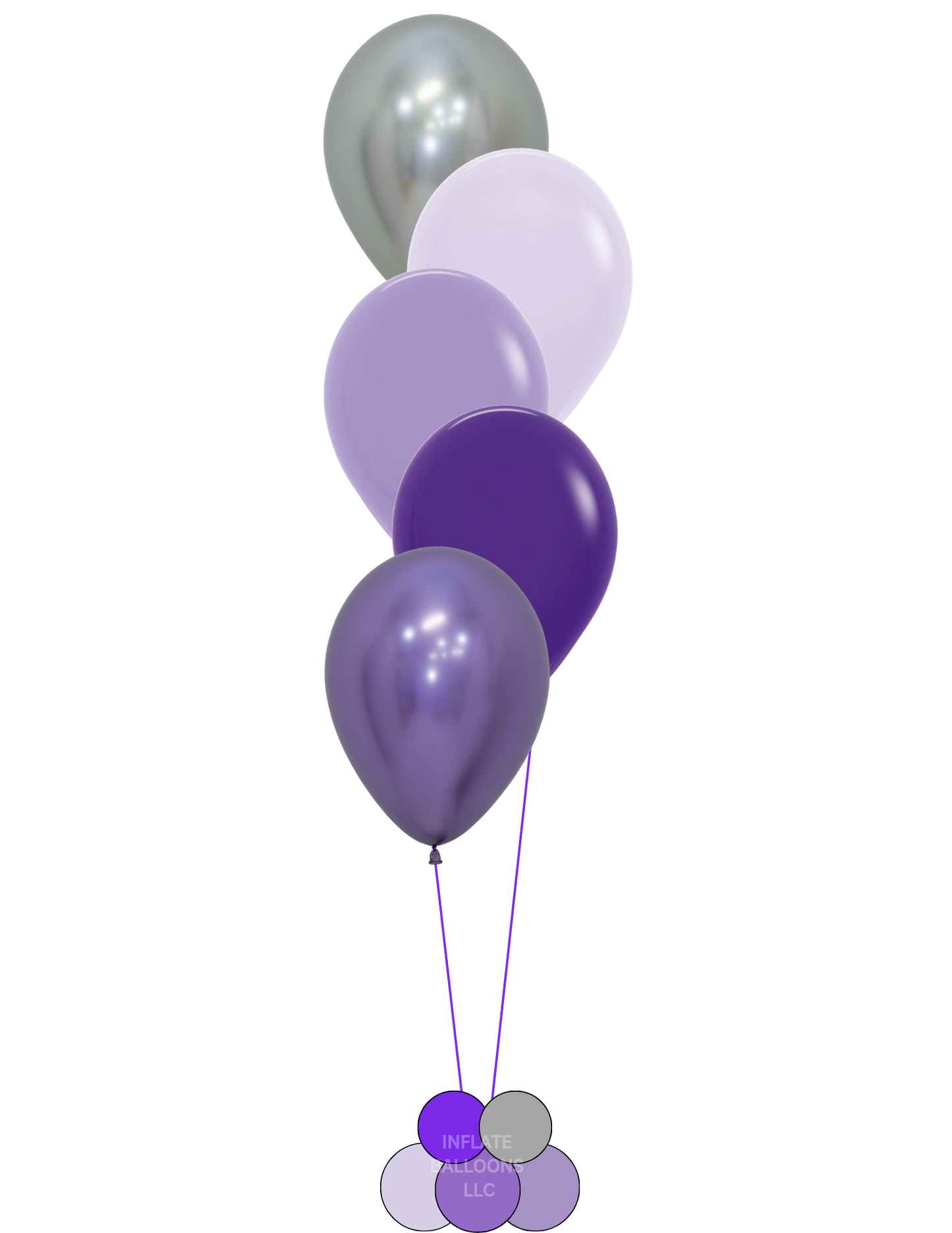 Purples + Silver - Latex Bunch
