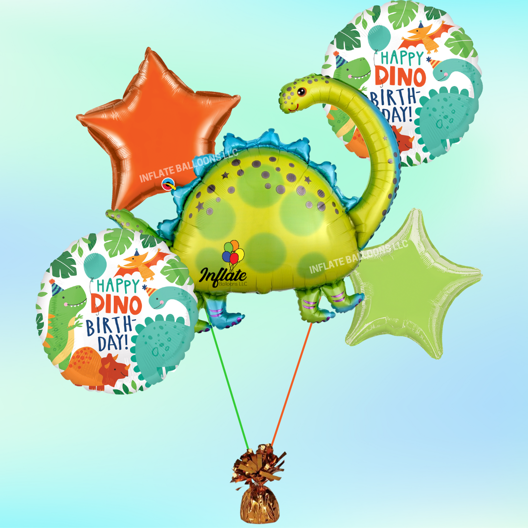 Stegosaurus Foil Balloon Bouquet Bundle