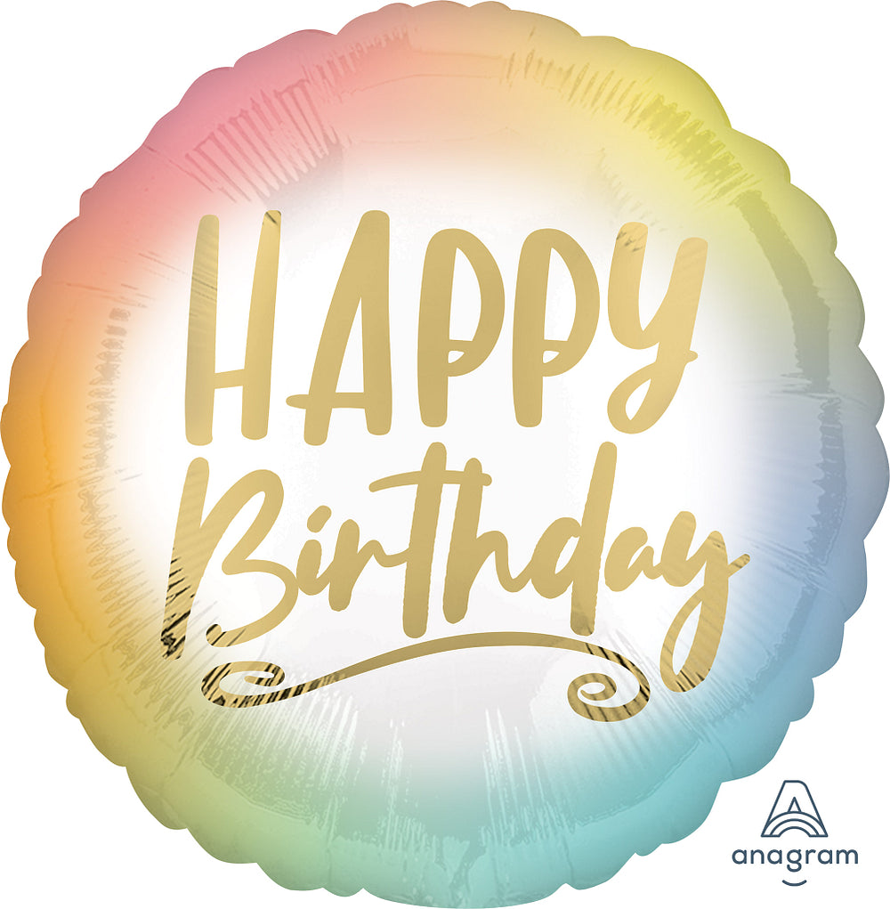 Happy Birthday - Gold Ombre