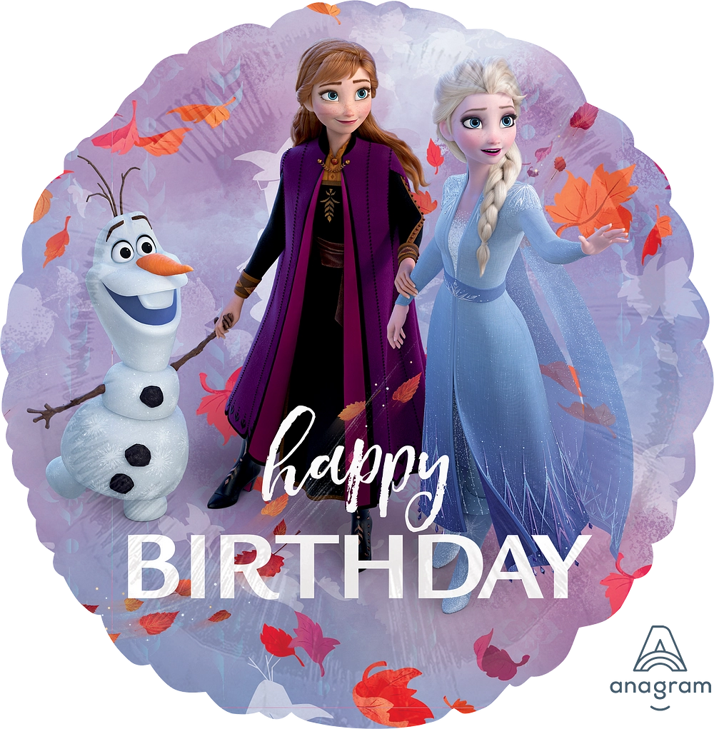 17" Happy Birthday Frozen Foil Balloon