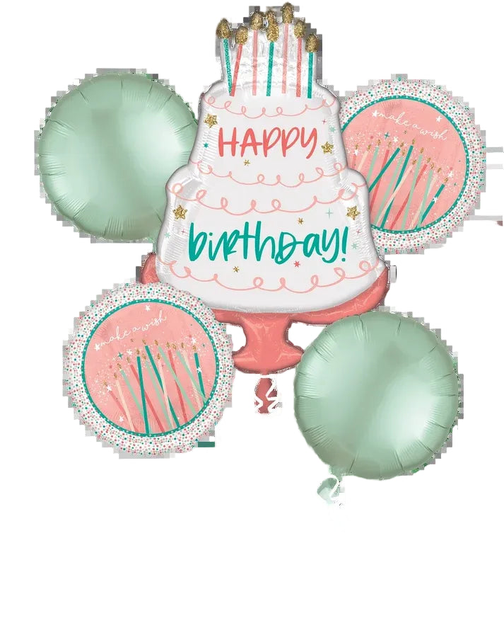 Happy Birthday Bold Foil Balloon Bouquet