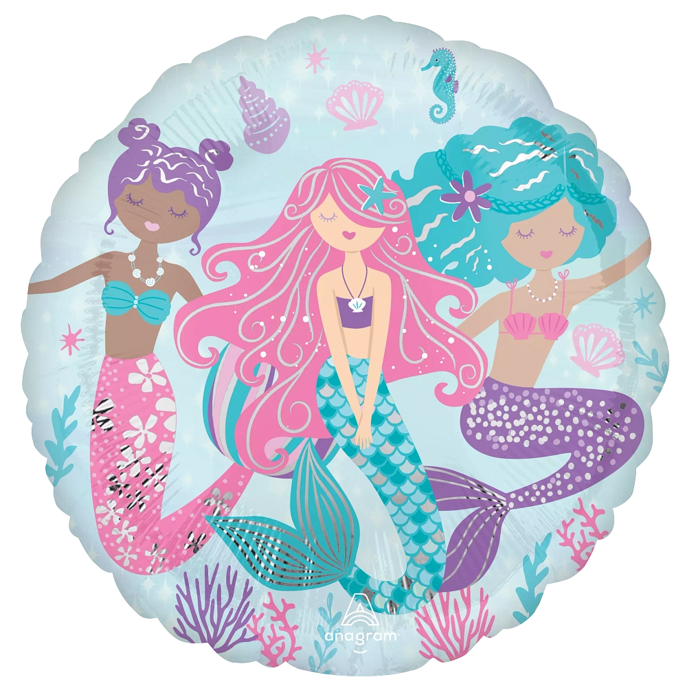 17" Mermaid Trio Foil Balloon